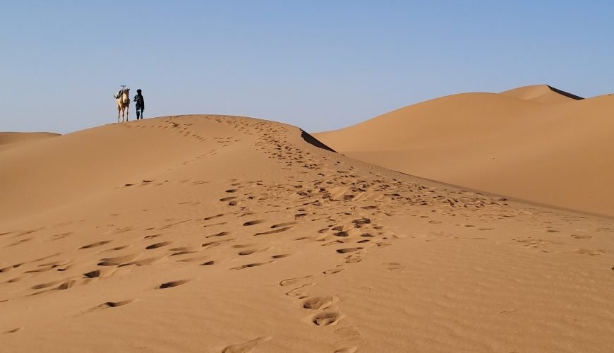 Sahara Desert camel trek Morocco with local nomads