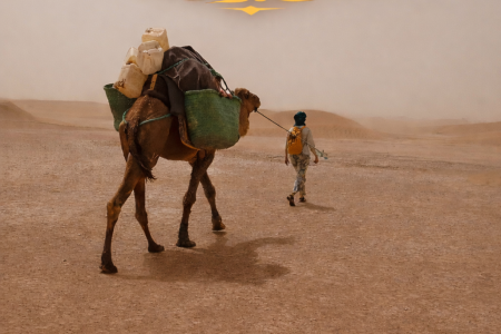 Guided trekking holiday in Morocco with camel caravan