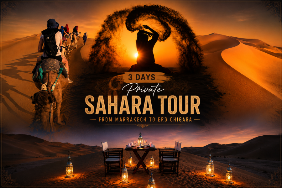 3 Days Private Sahara Tour From Marrakech To Erg Chigaga