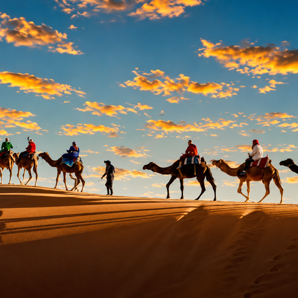 3 Days Private Sahara Tour From Marrakech To Erg Chigaga camel trekking experience