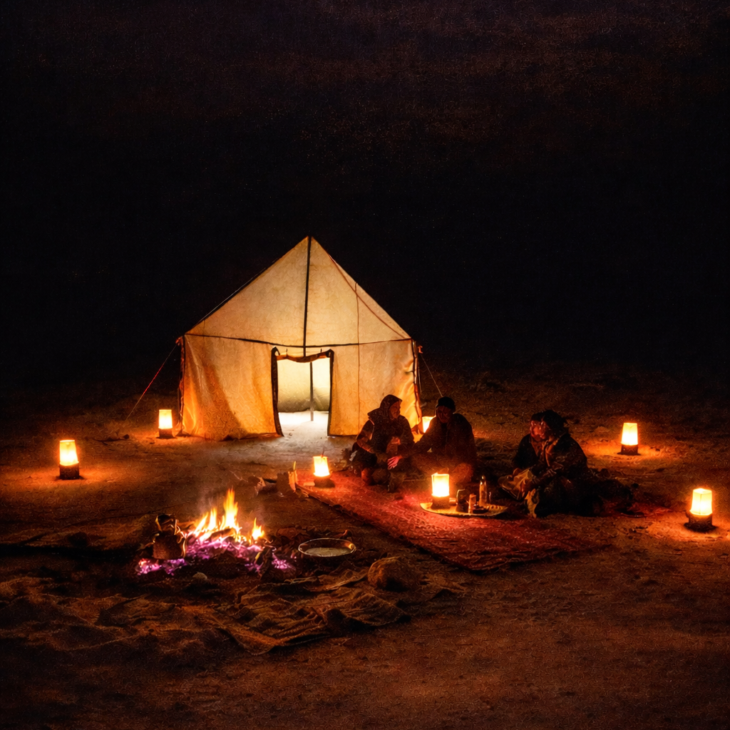 Traditional Nomadic Campfire Experience