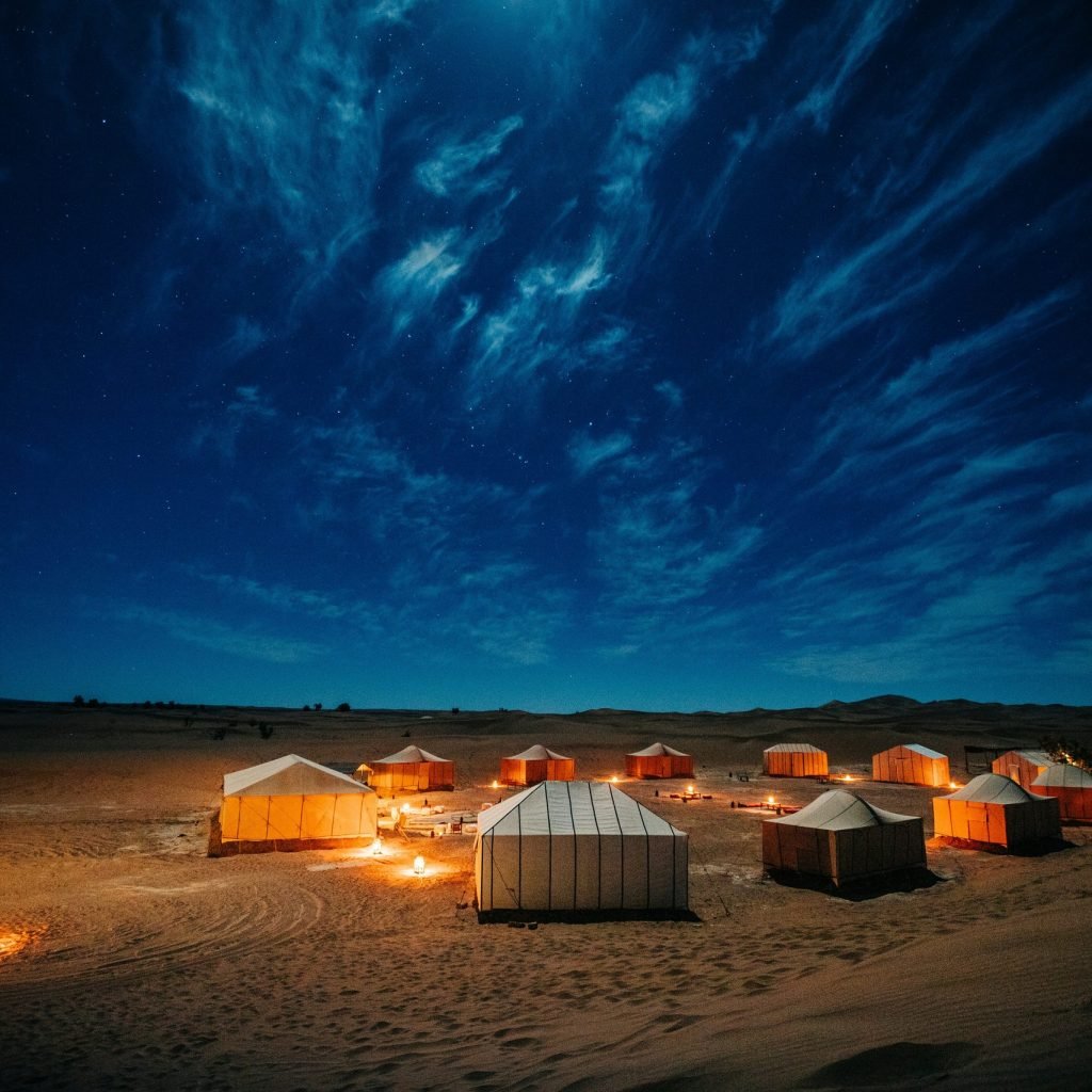 private Morocco desert tour with traditional Sahara camp